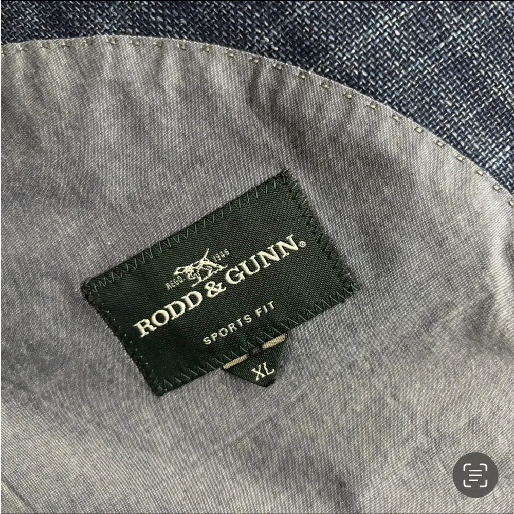 Rodd & Gunn Men’s Sport Fit Linen Blend Blazer Jacket Size XL Blue